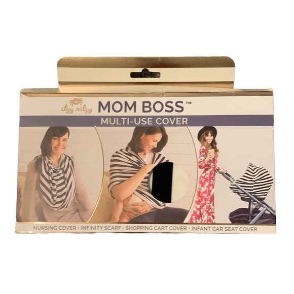 ITZY RITZY Mom Boss NIB Multi-Use 4 in 1 Cover Unisex Chevron Print - Picture 2 of 11